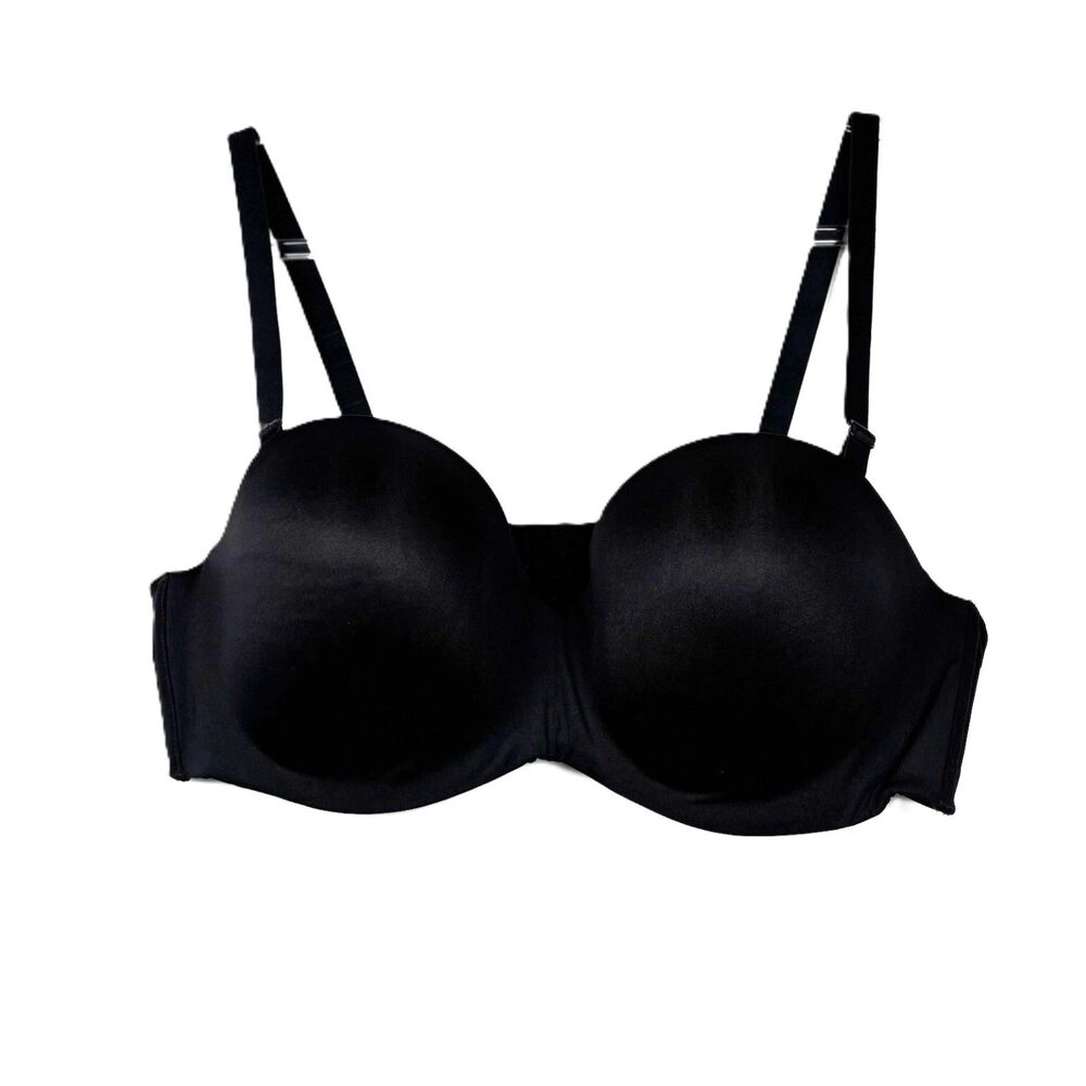 Maidenform Women's Black Convertible Strapless T-Shirt Bra, Size 42C